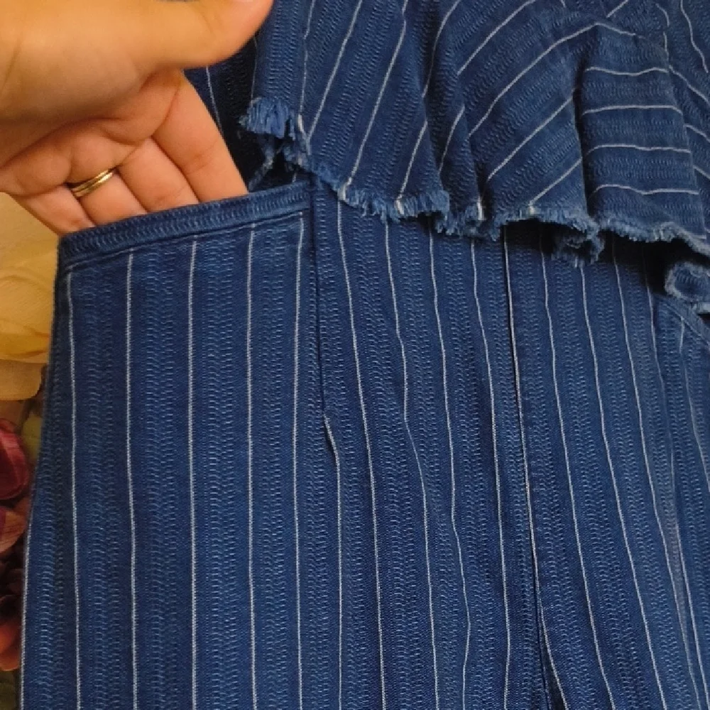 Anthropologie Pinstripe Jumpsuit - Picture 8 of 10